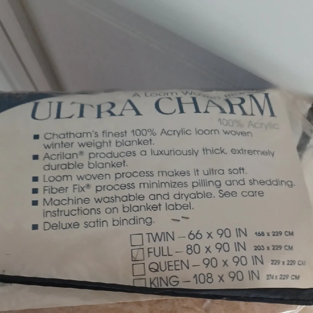 Vintage Chatham North Star Woven Blanket Full Size 80x90 Made In The USA
